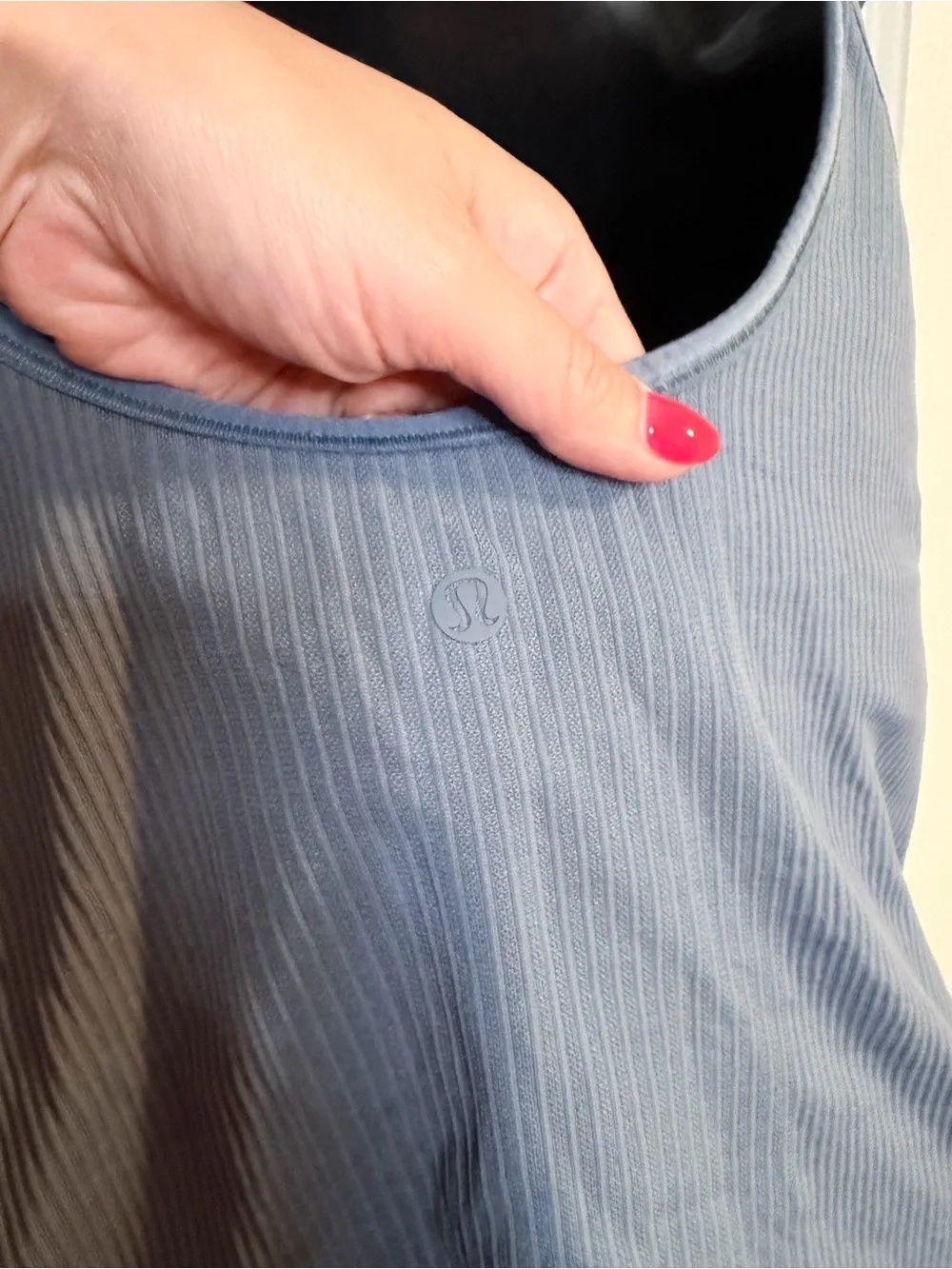 NWOT lululemon athletica Blue Ribbed Tank Top